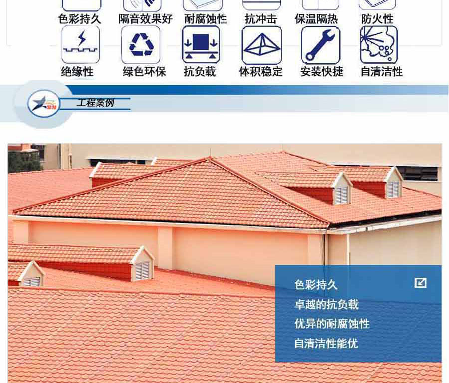 長春合成樹脂瓦與彩鋼瓦在建筑應用中優劣